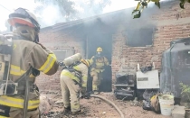 Se registra conato de incendio en humilde vivienda