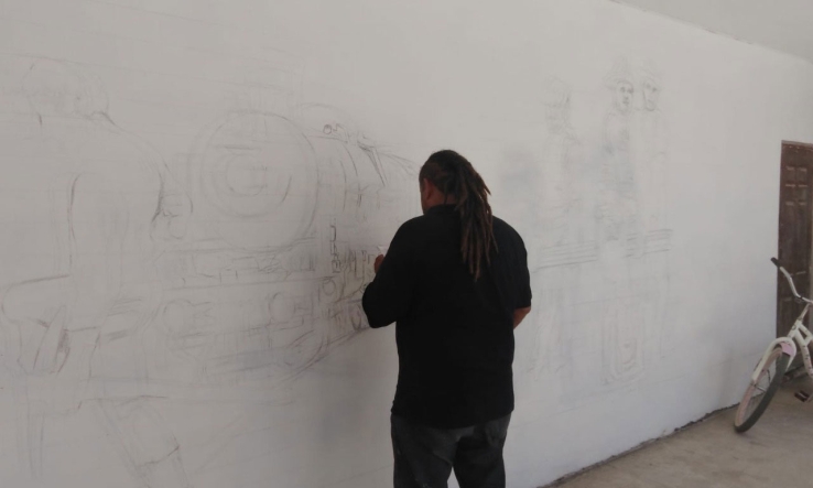 EN PALACIO MUNICIPAL  Arrancan trabajos para pintado de murales