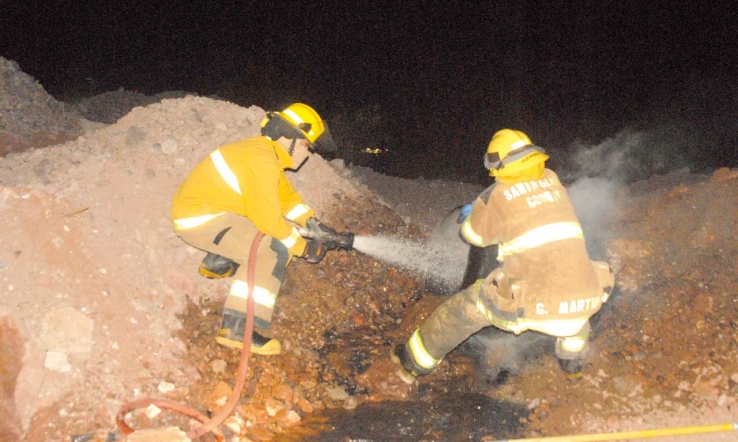 EN EL SECTOR ADOLFO DE LA HUERTA  Acuden a incendio forestal