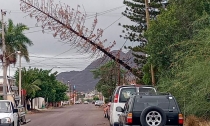 Lluvia y viento causa estragos en Guaymas